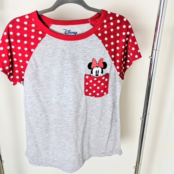⭐ Girls Minnie Mouse Polka Dot Pocket Tee⭐ - Picture 5 of 12